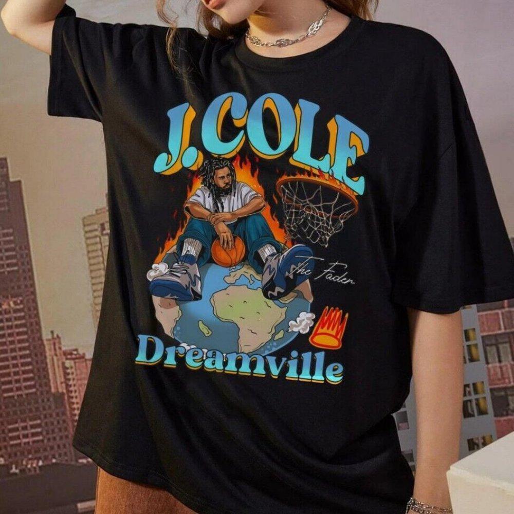 Jcole Unisex Shirt J Cole Shirt Dreamville Unisex Black Shirt